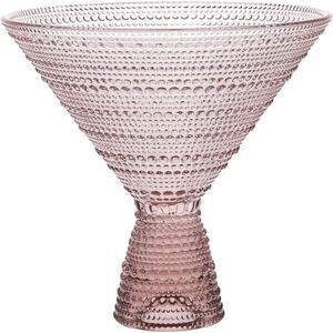 Fortessa Jupiter Pink Beaded Hobnob Martini Glass 11.5 Oz.